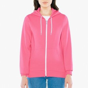 Deep Pink American Apparel Flex Fleece Hoodie